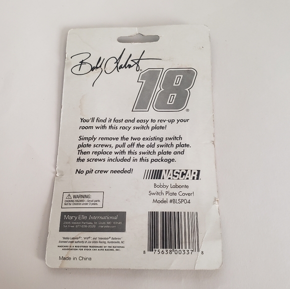 Vtg Nascar Driver Bobby Labonte Light Switch Plate Cover - Picture 4 of 6